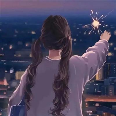 放烟花一男一女背影情头图片