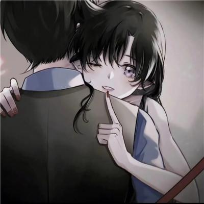 女生拥抱男生背影情头图片