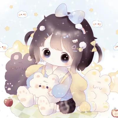可爱萌Q版女生专属卡通头像118张