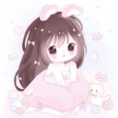 可爱萌Q版女生专属卡通头像118张