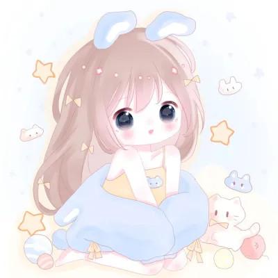 可爱萌Q版女生专属卡通头像118张