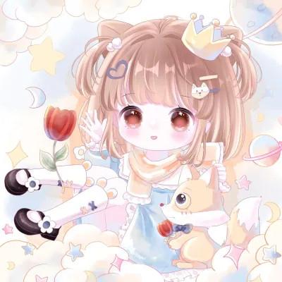 可爱萌Q版女生专属卡通头像118张