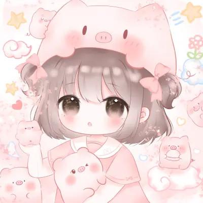 可爱萌Q版女生专属卡通头像118张