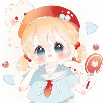 可爱萌Q版女生专属卡通头像118张