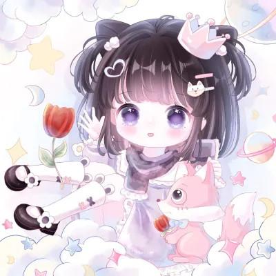 可爱萌Q版女生专属卡通头像118张