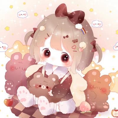 可爱萌Q版女生专属卡通头像118张