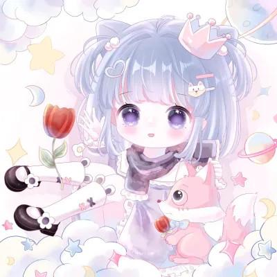可爱萌Q版女生专属卡通头像118张