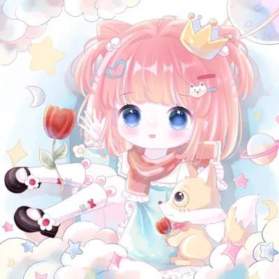 可爱萌Q版女生专属卡通头像118张