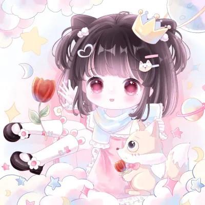 可爱萌Q版女生专属卡通头像118张