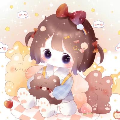 可爱萌Q版女生专属卡通头像118张