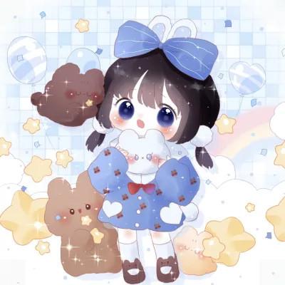 可爱萌Q版女生专属卡通头像118张