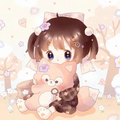 可爱萌Q版女生专属卡通头像118张