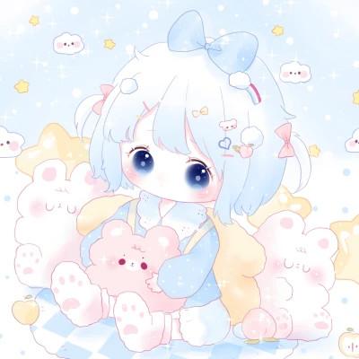 可爱萌Q版女生专属卡通头像118张