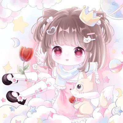 可爱萌Q版女生专属卡通头像118张