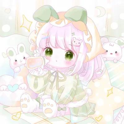 可爱萌Q版女生专属卡通头像118张