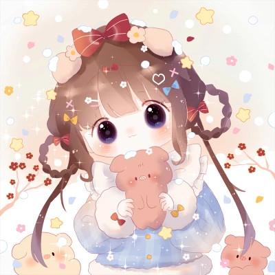 可爱萌Q版女生专属卡通头像118张
