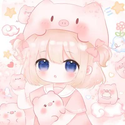 可爱萌Q版女生专属卡通头像118张