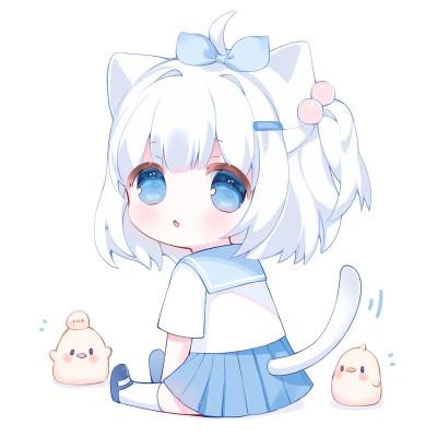 可爱萌Q版女生专属卡通头像118张