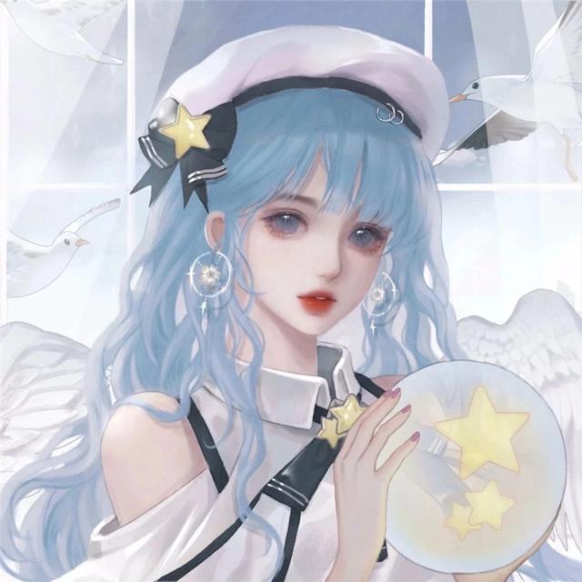 唯美动漫少女心手绘头像图片