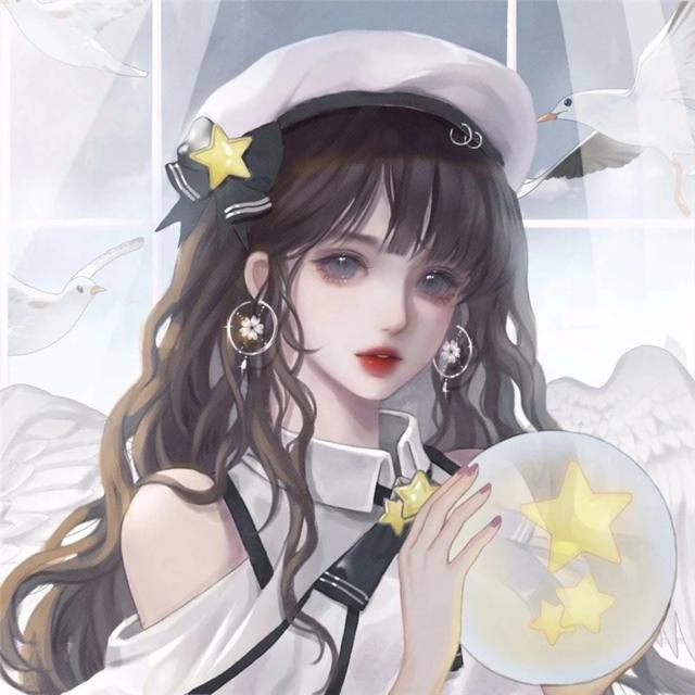 唯美动漫少女心手绘头像图片