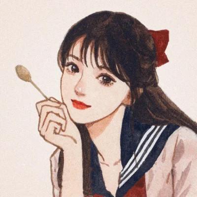 微信头像女生气质淡雅手绘 高清好看适合女生的手绘头像图片