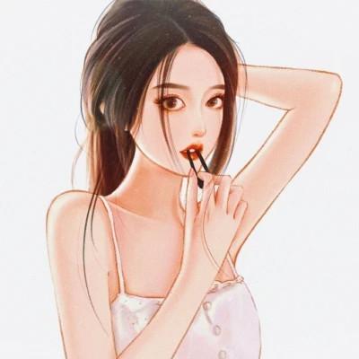 微信头像女生气质淡雅手绘 高清好看适合女生的手绘头像图片