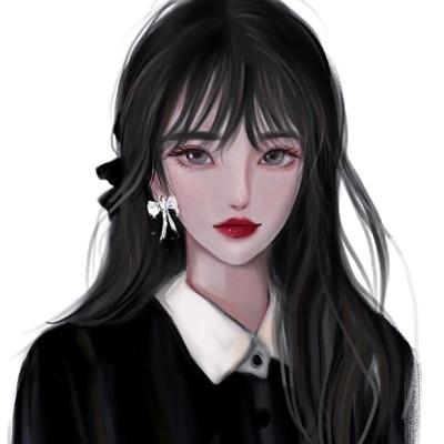 微信头像女生气质淡雅手绘 高清好看适合女生的手绘头像图片