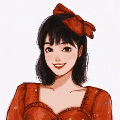 微信头像女生气质淡雅手绘 高清好看适合女生的手绘头像图片