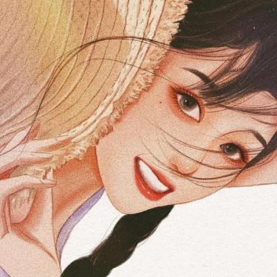 微信头像女生气质淡雅手绘 高清好看适合女生的手绘头像图片