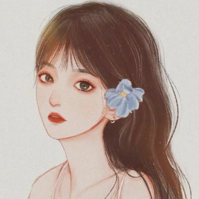 微信头像女生气质淡雅手绘 高清好看适合女生的手绘头像图片