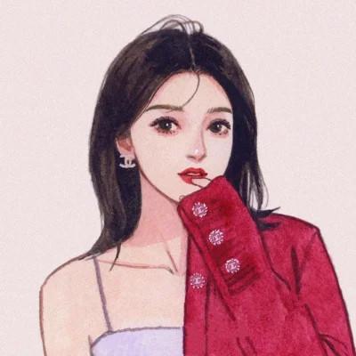 微信头像女生气质淡雅手绘 高清好看适合女生的手绘头像图片