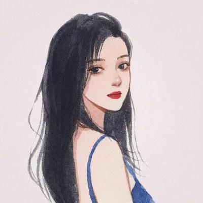 微信头像女生气质淡雅手绘 高清好看适合女生的手绘头像图片