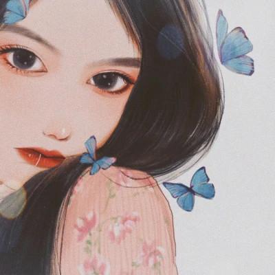 微信头像女生气质淡雅手绘 高清好看适合女生的手绘头像图片