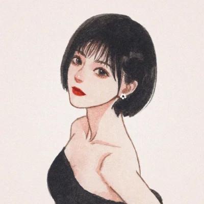 微信头像女生气质淡雅手绘 高清好看适合女生的手绘头像图片