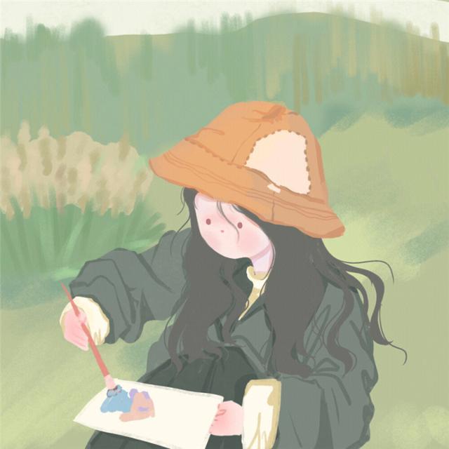 唯美清新治愈系女生头像插画图片 治愈心灵