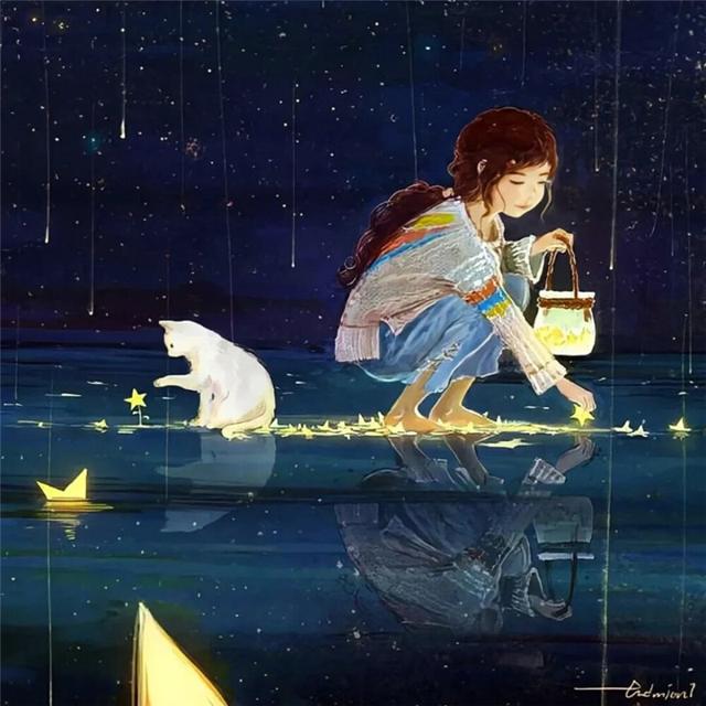 唯美清新治愈系女生头像插画图片 治愈心灵