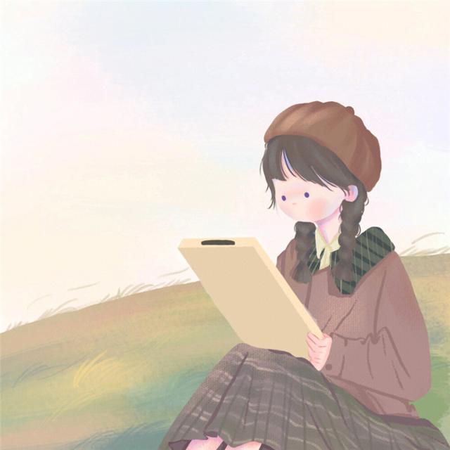 唯美清新治愈系女生头像插画图片 治愈心灵