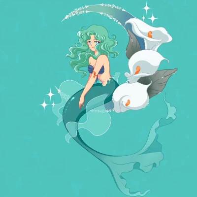 美少女战士变身美人鱼头像图片