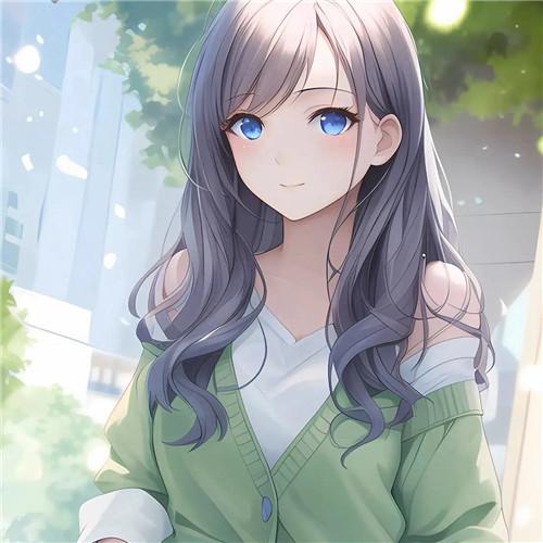 温柔插画头像干净治愈女生图片