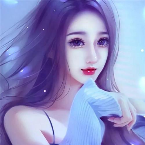 清新脱俗的手绘女子头像图片