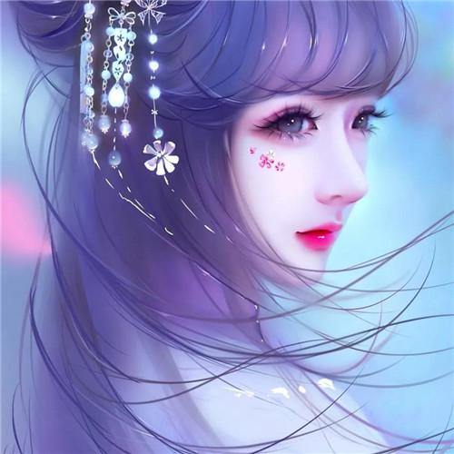 清新脱俗的手绘女子头像图片