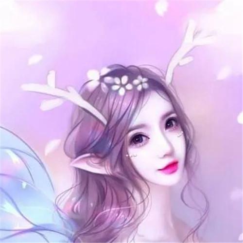 清新脱俗的手绘女子头像图片
