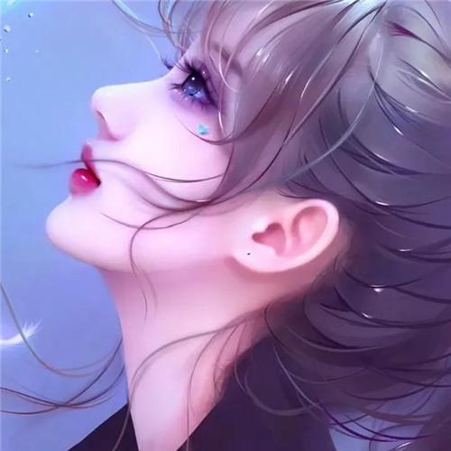 清新脱俗的手绘女子头像图片