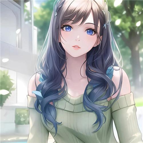 温柔插画头像干净治愈女生图片
