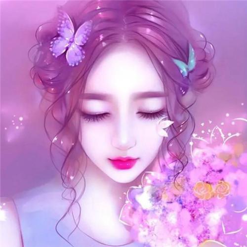 清新脱俗的手绘女子头像图片