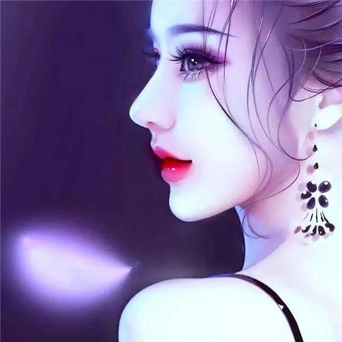 清新脱俗的手绘女子头像图片