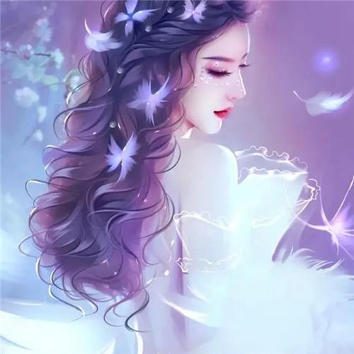 清新脱俗的手绘女子头像图片