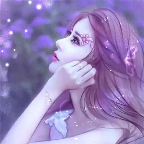 清新脱俗的手绘女子头像图片