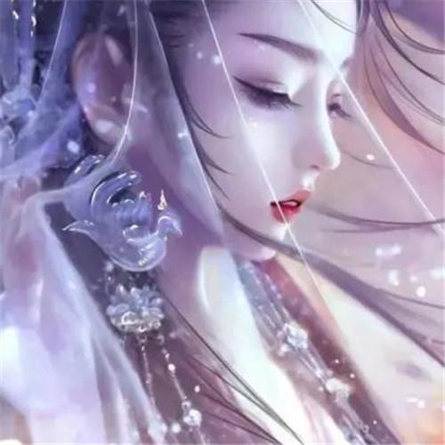 清新脱俗的手绘女子头像图片