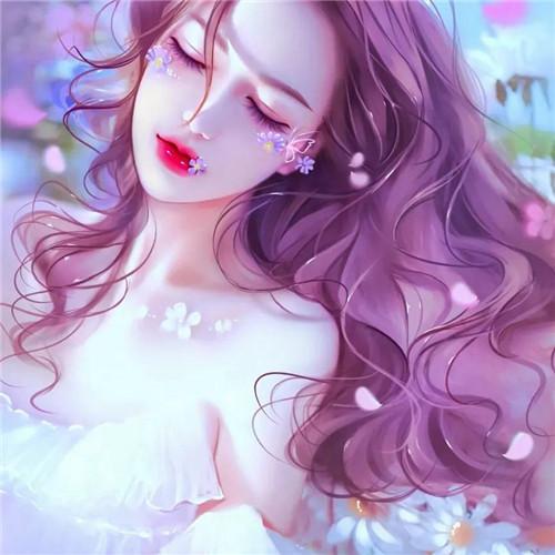 清新脱俗的手绘女子头像图片